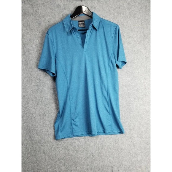 Hylete Polo Men's Medium Blue Athleisure Golf Outdoor Performance Comfort - Picture 1 of 8